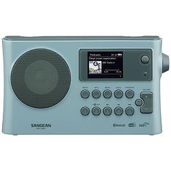 Foto van Sangean wfr-28bt tafelradio met internetradio dab+, fm dab+, wifi, bluetooth, aux, internetradio accu laadfunctie, spotify lichtblauw