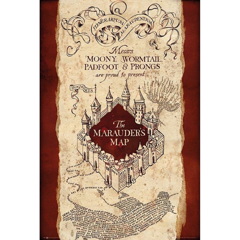 Foto van Gbeye harry potter marauders map poster 61x91,5cm