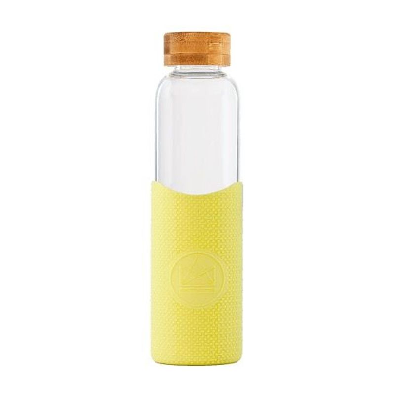 Foto van Neon kactus - waterfles 550 ml sun is shining - borosilicaatglas - geel