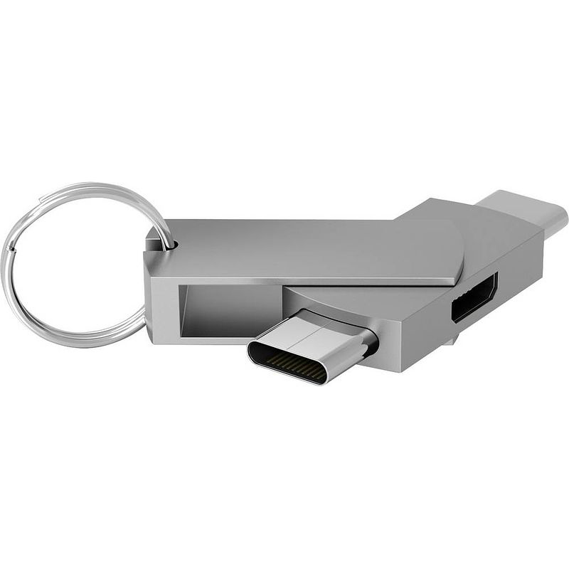 Foto van Terratec usb 2.0 adapter [1x micro-usb-bus - 1x usb-c stekker] connect c500