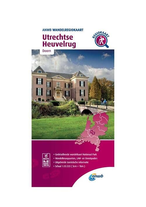 Foto van Wandelregiokaart utrechtse heuvelrug 1:33.333 - anwb - paperback (9789018046514)