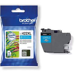 Foto van Brother inktcartridge, 1.500 pagina's, oem lc-422xlc, cyaan 5 stuks