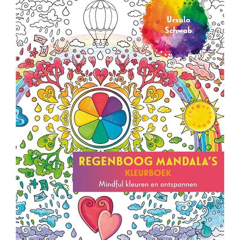 Foto van Regenboog mandala's kleurboek