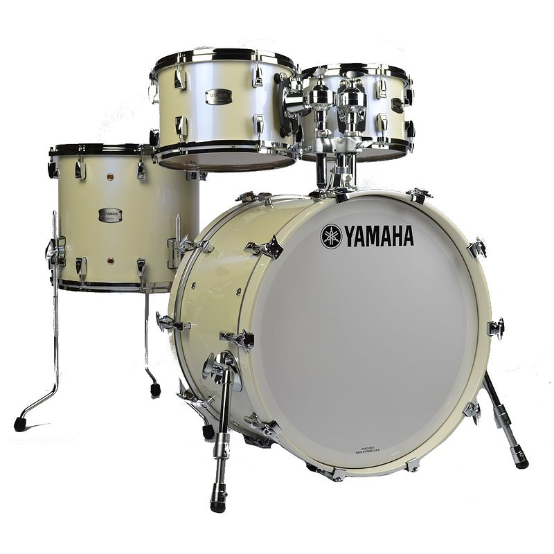 Foto van Yamaha jamjazzpwh absolute hybrid maple jazz polar white 4d. shellset