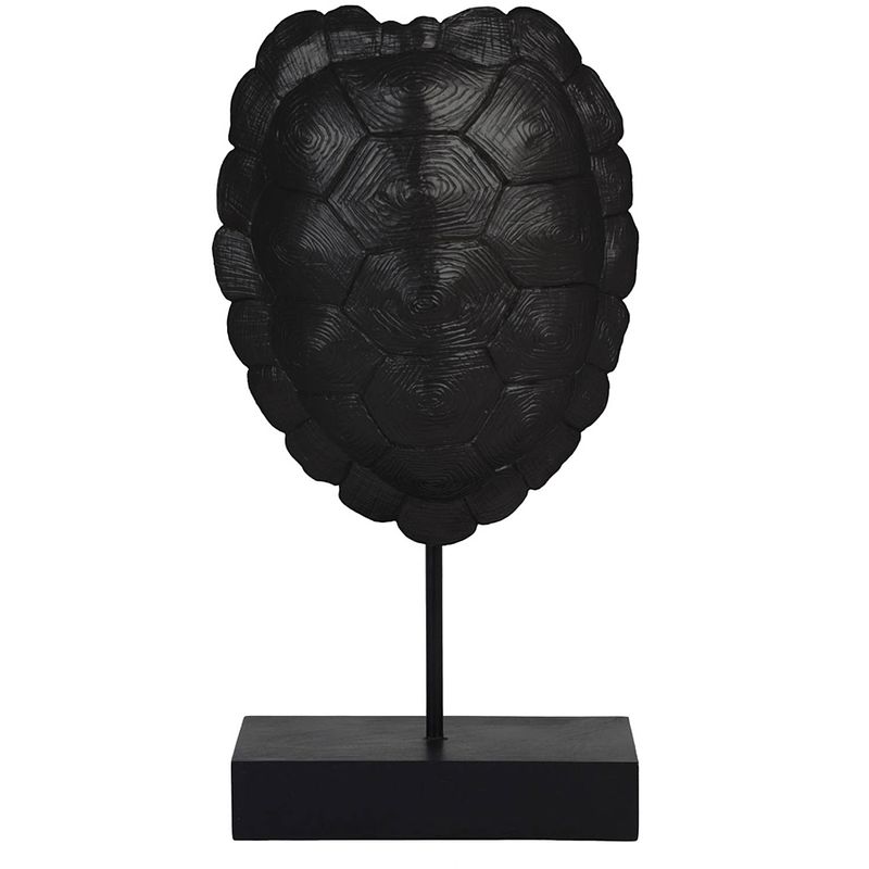 Foto van Light&living ornament op voet 20,5x11,5x41 cm turtle zwart