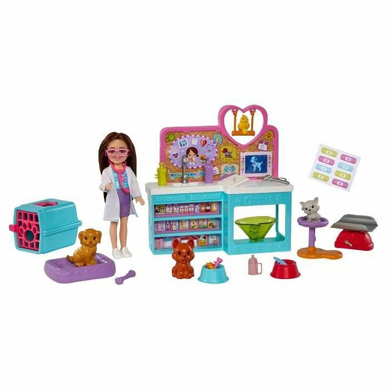 Foto van Playset barbie chelsea veterinary clinic