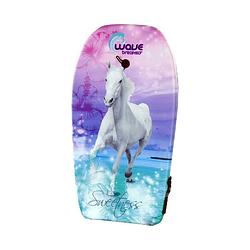 Foto van Sportx bodyboard paard junior foam 83 cm lichtblauw/roze