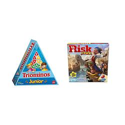 Foto van Spellenset - bordspel - 2 stuks - triominos junior & risk junior