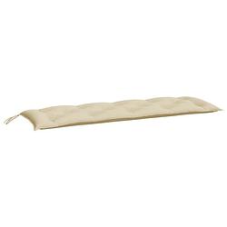 Foto van The living store tuinbankkussen - beige oxford stof - 150x50x7cm - waterafstotend