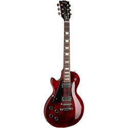 Foto van Gibson modern collection les paul studio lh wine red linkshandige elektrische gitaar met soft shell case