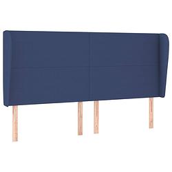 Foto van The living store hoofdeind - blauw - 163x23x118/128 cm - duurzaam en comfortabel