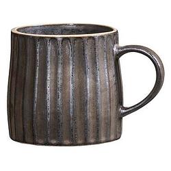 Foto van Mok met oor mila - metalic brons - stoneware - 340 ml - leen bakker