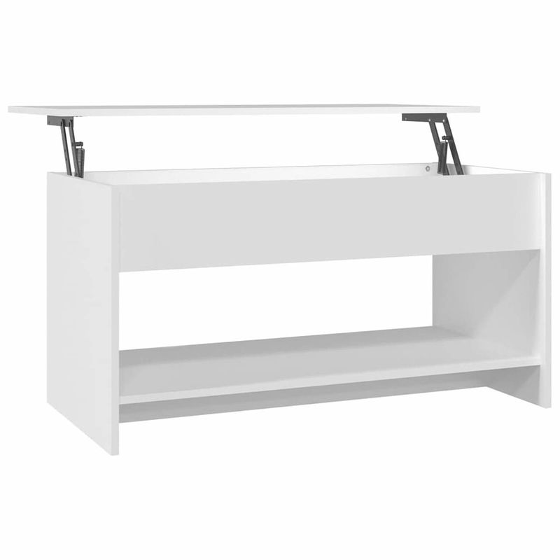 Foto van Vidaxl salontafel 102x50x52,5 cm bewerkt hout wit