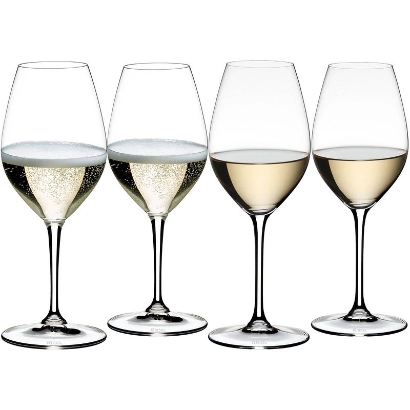 Foto van Riedel champagne glazen / witte wijnglazen wine friendly - 4 stuks