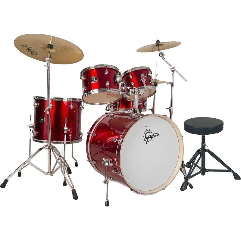 Foto van Gretsch drums ge2-e605tk-wr ge2 energy drumstel rood