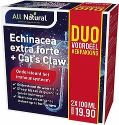 Foto van All natural echinacea extra forte & cats claw duoset