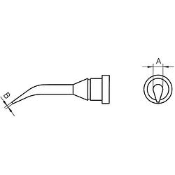 Foto van Weller lt-1slx soldeerpunt ronde vorm, lang, gebogen grootte soldeerpunt 0.4 mm lengte soldeerpunt: 22 mm inhoud: 1 stuk(s)