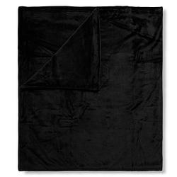 Foto van Hip plaid effen zwart 160x180 cm