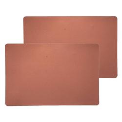 Foto van Set van 4x stuks placemats pu-leer/ leer look bruin 45 x 30 cm - placemats