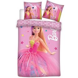 Foto van Barbie dekbedovertrek unicorn princess - eenpersoons - 140 x 200 + 65 x 65 cm - katoen