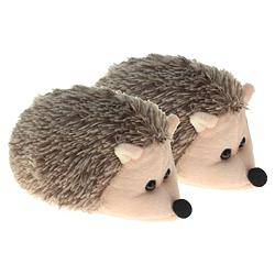 Foto van Pluche egel knuffel - 2x - bruin/beige - 20 cm - dieren knuffels - knuffeldier