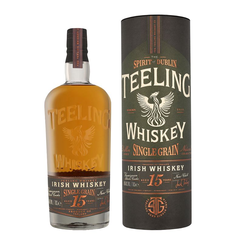 Foto van Teeling 15 years single grain 70cl whisky + giftbox