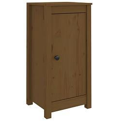 Foto van Vidaxl dressoir 40x35x80 cm massief grenenhout honingbruin