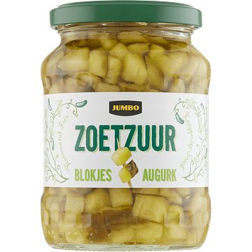 Foto van Jumbo zoetzuur blokjes augurk 330g