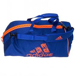 Foto van Adidas sporttas blauw/oranje 83 liter maat l