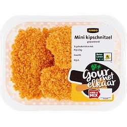 Foto van 4+2 gratis | jumbo mini kipschnitzel gepaneerd 165g aanbieding bij jumbo