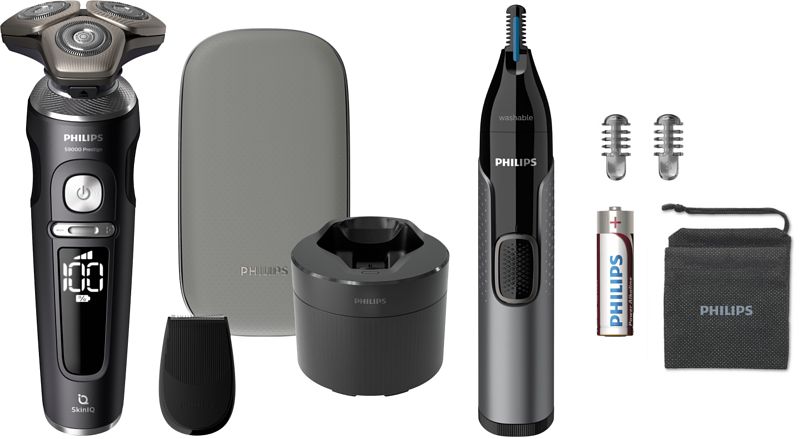 Foto van Philips shaver s9000 prestige sp9840/32 + neustrimmer