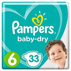 Foto van Pampers baby dry luiers maat 6 - 33 luiers