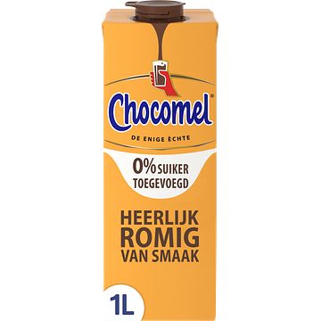 Foto van 1+1 gratis | chocomel 0% suiker toegevoegd 1l aanbieding bij jumbo