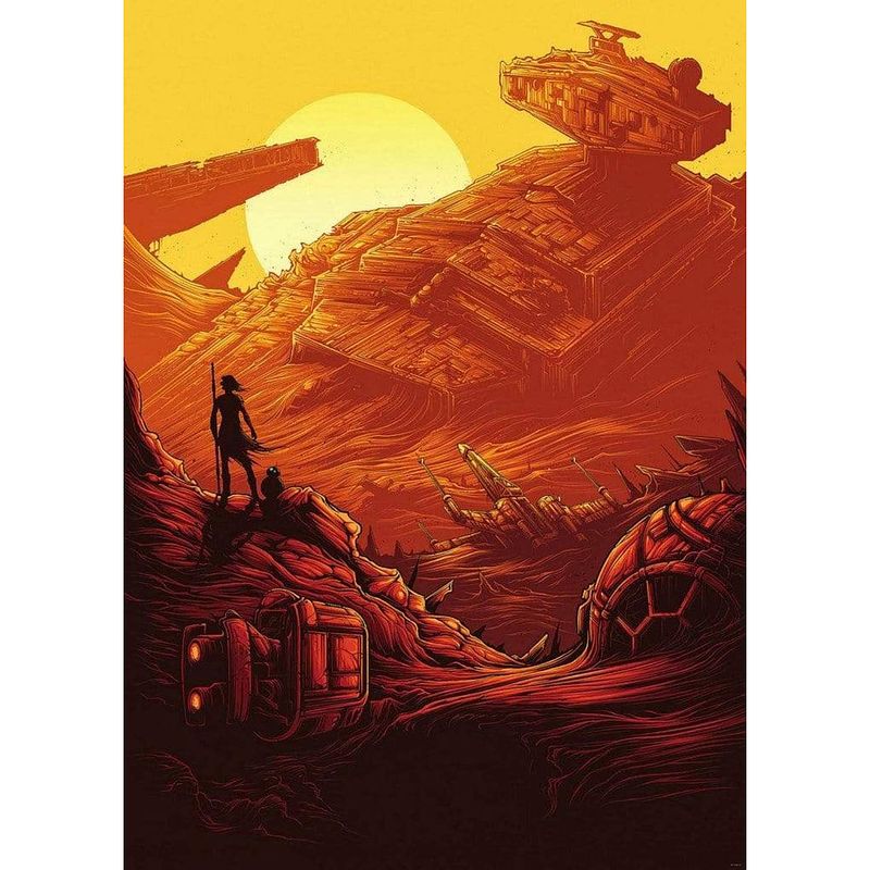 Foto van Komar star wars jakku star destroyer vlies fotobehang 200x280cm 4-banen