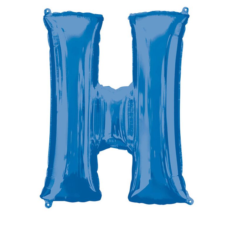 Foto van Amscan folieballon letter h 66 x 81 cm blauw