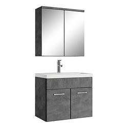 Foto van Badplaats badkamermeubel montreal 60cm met spiegelkast - donker grijs