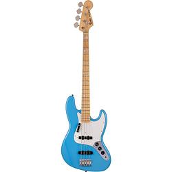 Foto van Fender made in japan limited international color jazz bass mn maui blue elektrische basgitaar met gigbag
