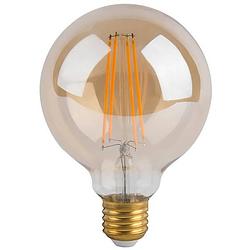 Foto van Led lamp - facto - filament rustiek globe - e27 fitting - 5w - warm wit 2700k