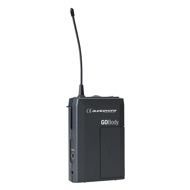 Foto van Audiophony go-body-f5 bodypack zender 16 frequenties 514-542 mhz