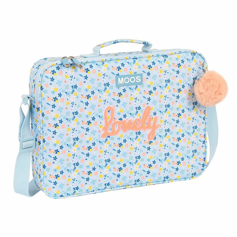 Foto van Schooltas moos lovely licht blauw (38 x 28 x 6 cm)