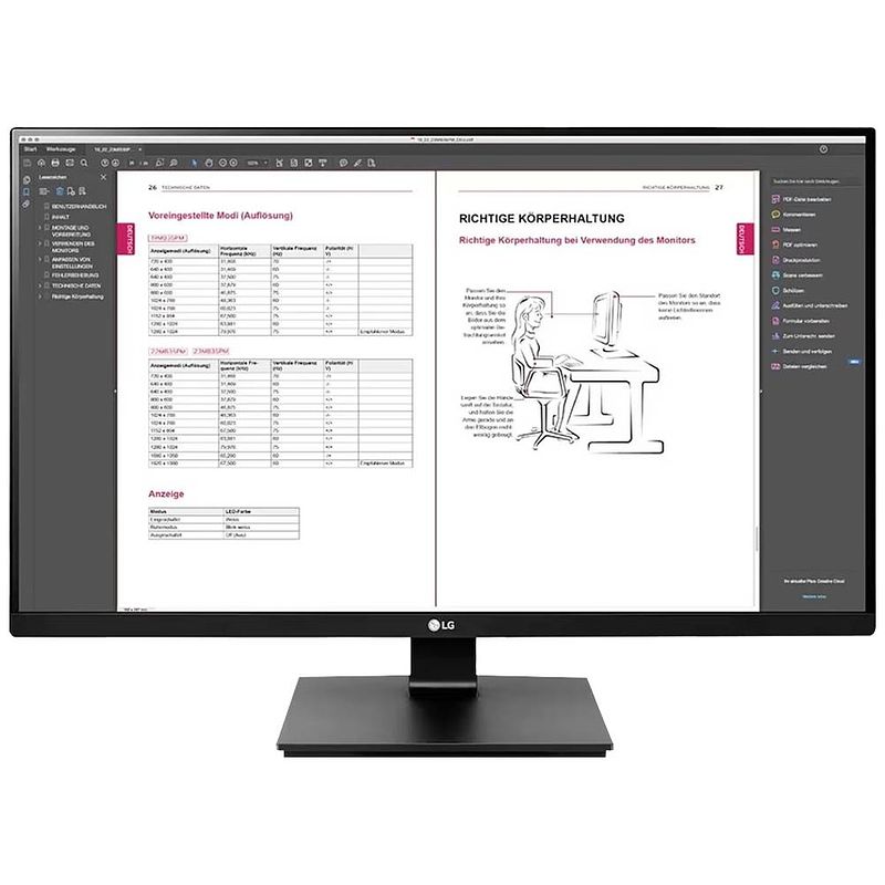 Foto van Lg electronics 27bn65qp-b lcd-monitor 68.6 cm (27 inch) energielabel f (a - g) 2560 x 1440 pixel qhd 5 ms hdmi, displayport, usb 3.2 gen 1 (usb 3.0),