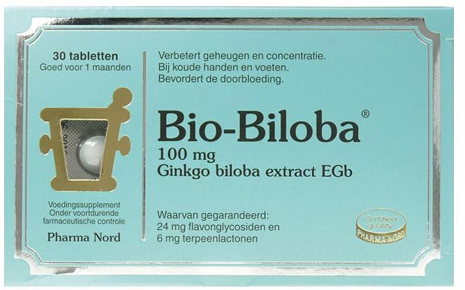 Foto van Bio-biloba tabletten 30st