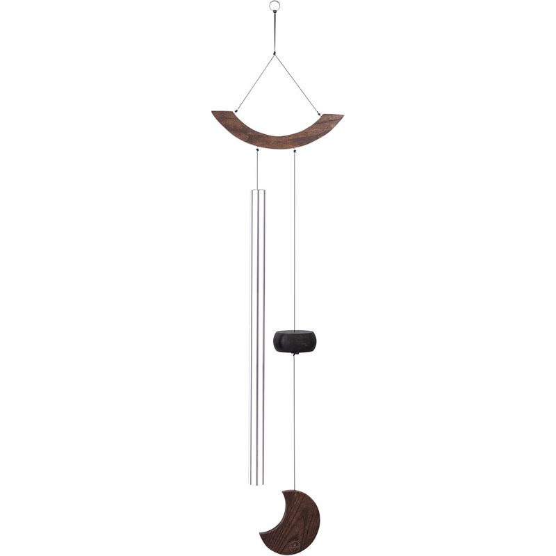 Foto van Meinl mmc49s moon meditation chime silver wind chime 125 cm