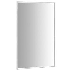 Foto van The living store minimalistische spiegel - glas/pvc - 80 x 60 cm - zilver