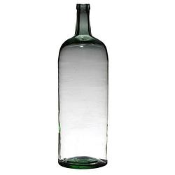 Foto van Luxe stijlvolle flessen bloemenvaas b19 x h60 cm cm transparant glas - vazen