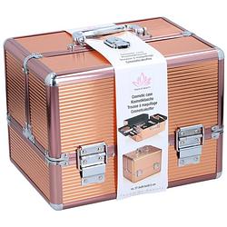 Foto van Touch of beauty make up koffer roze - cosmetica organizer - met handvat en sleutelslot