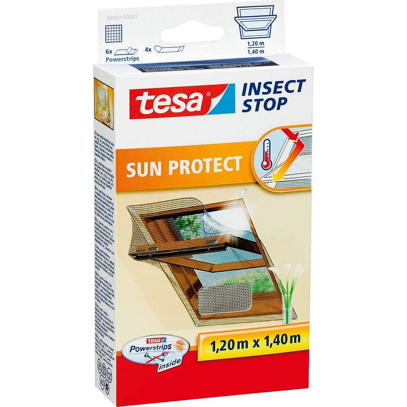 Foto van Tesa vliegenraam 'ssun protect's zwart 1,20 x 1,40 m