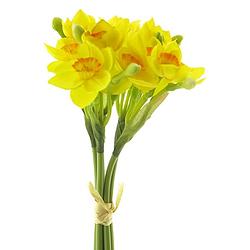 Foto van Nova nature - daffodil bundle x5 yellow/orange 32 cm kunstbloem
