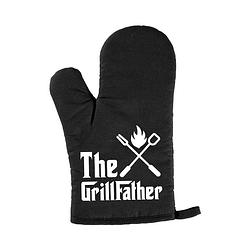 Foto van The grillfather bbq handschoen/ barbecue want zwart heren - vaderdag cadeau - ovenwanten