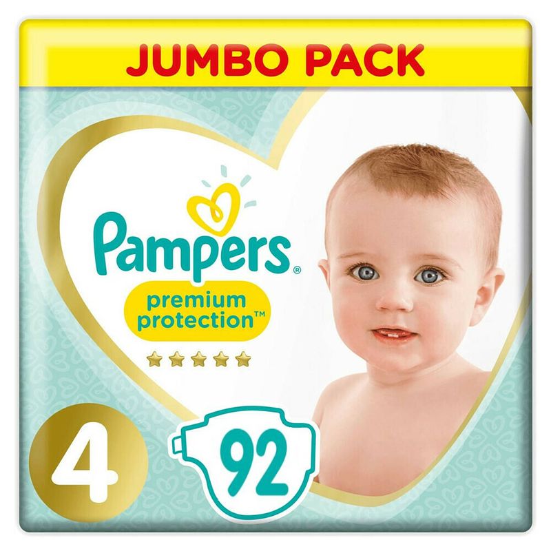 Foto van Pampers - premium protection - maat 4 - mega pack - 92 luiers